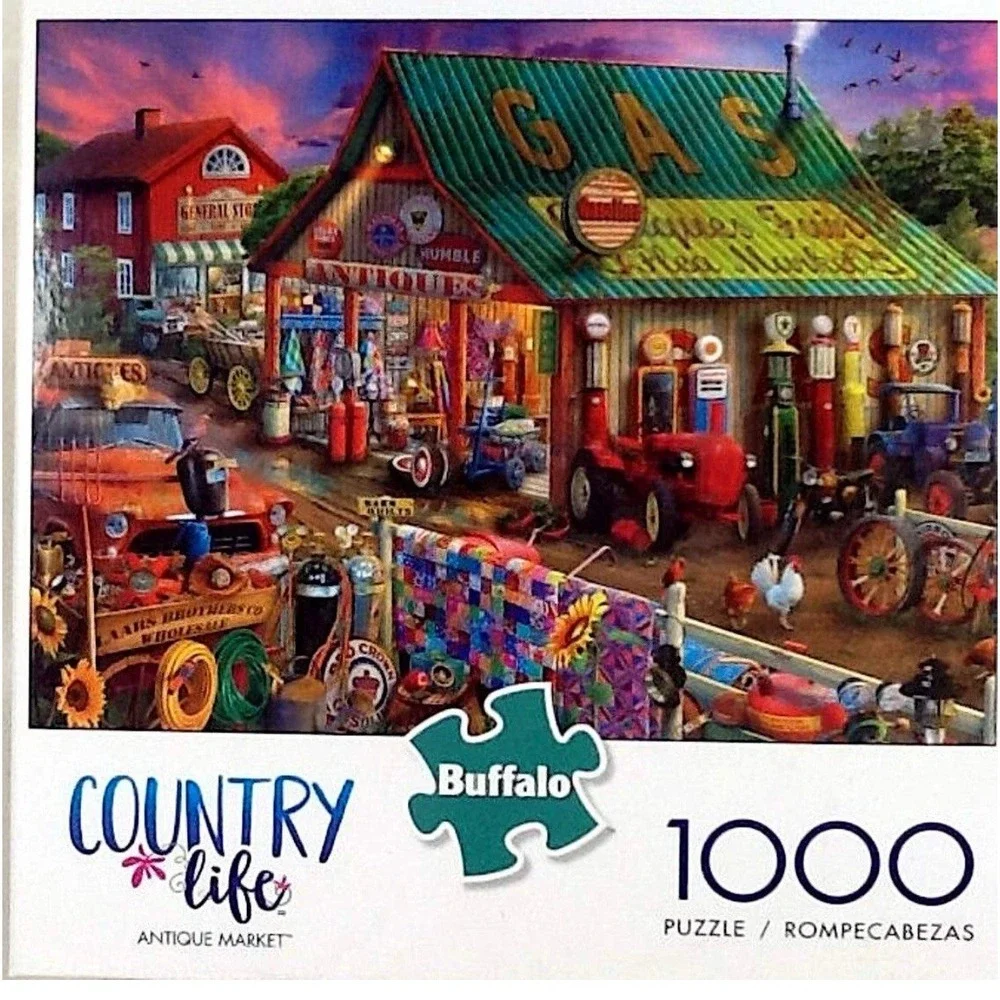 Antique Market Country Life General Store Flea Market Eduard 1000pc 26X19 Puzzle